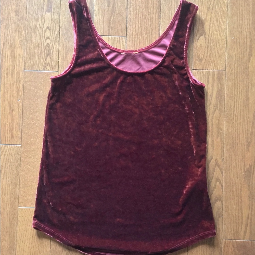 Velvet Burgundy Tank Top - Women